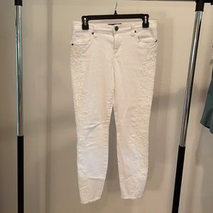 White Jeans With Lace